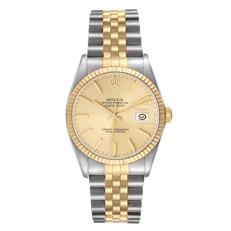 Rolex Datejust Champagne Stick Dial on D Link Jubilee Ref. 16013 1987