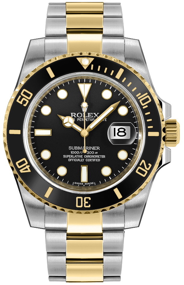 Rolex Submariner Black Dial on Oyster Ref. 116613LN