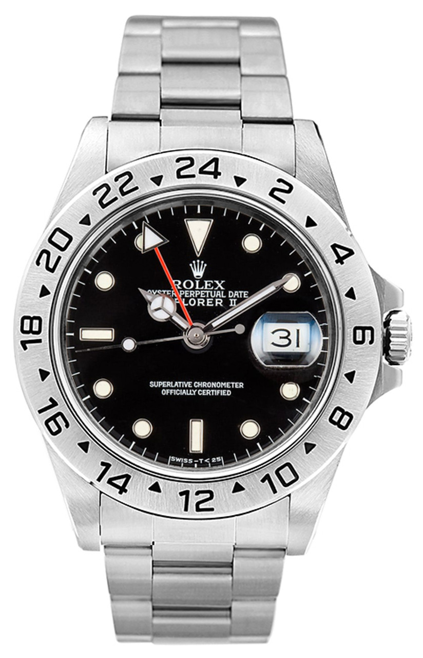 Rolex Explorer II Black Dial on Oyster Ref. 16570 Papers 1999