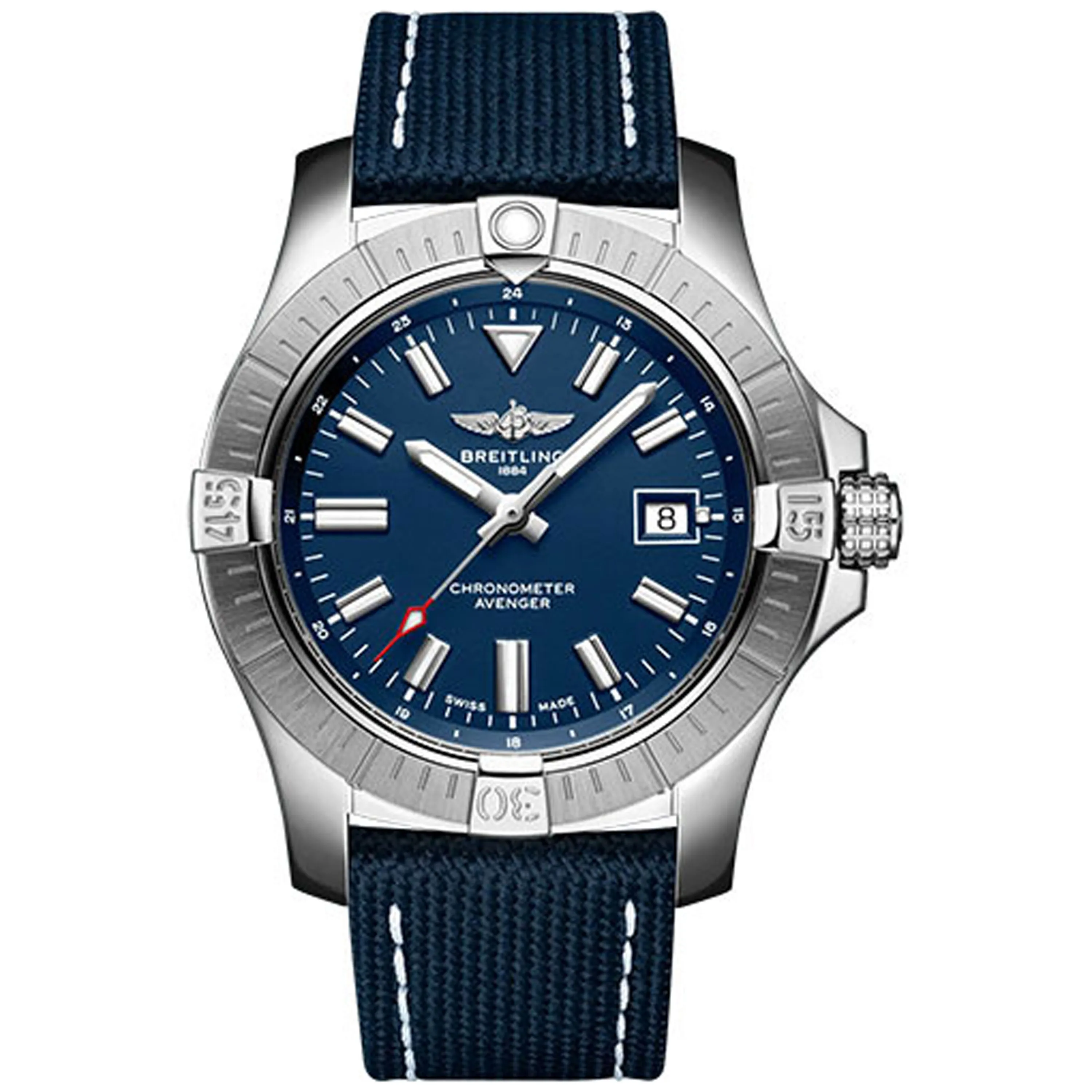 Breitling Avenger Automatic B&P Blue Dial on Leather Strap