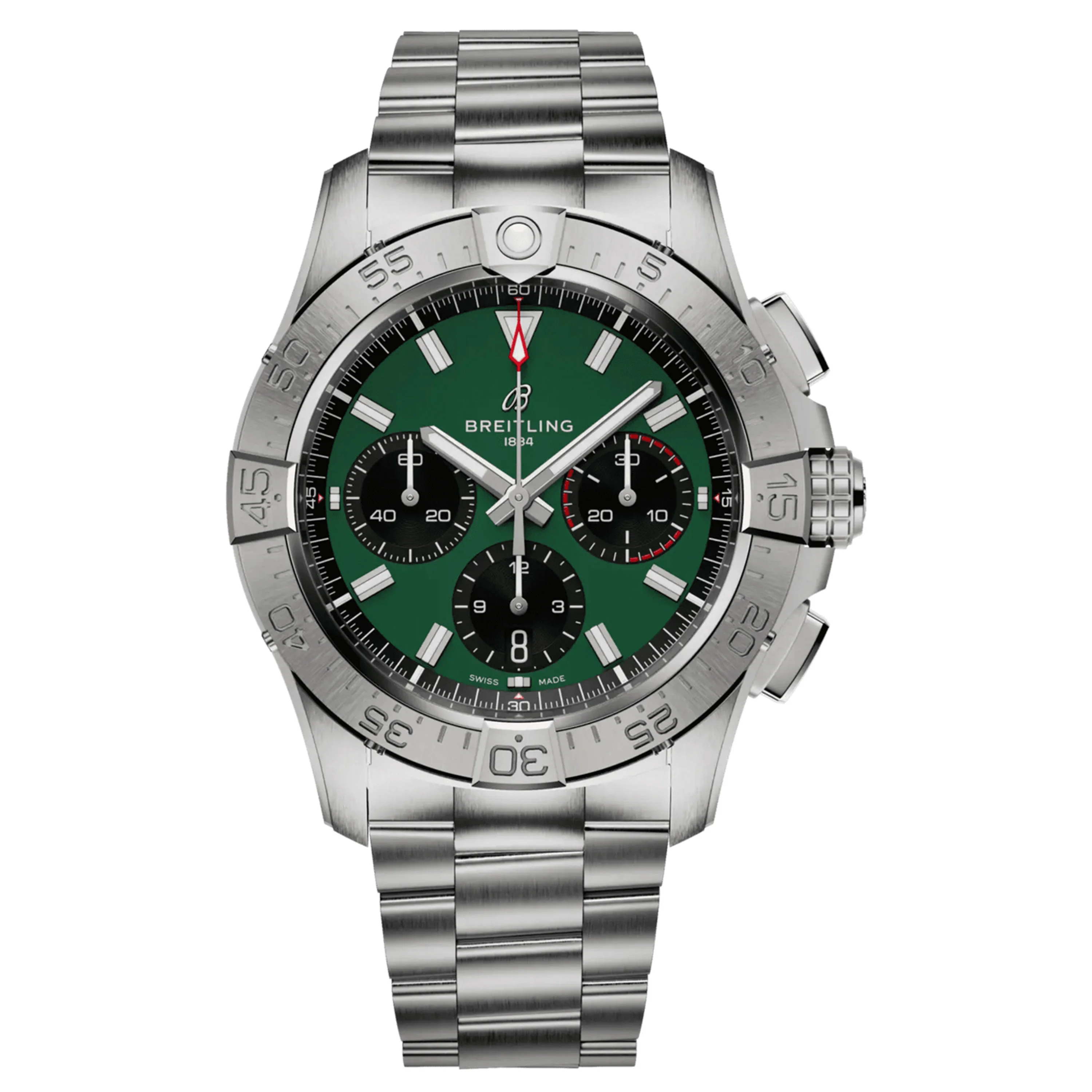 Breitling Avenger B01 Chronograph Green Dial on Steel Ref AB0146101L1A1 with Card 2026