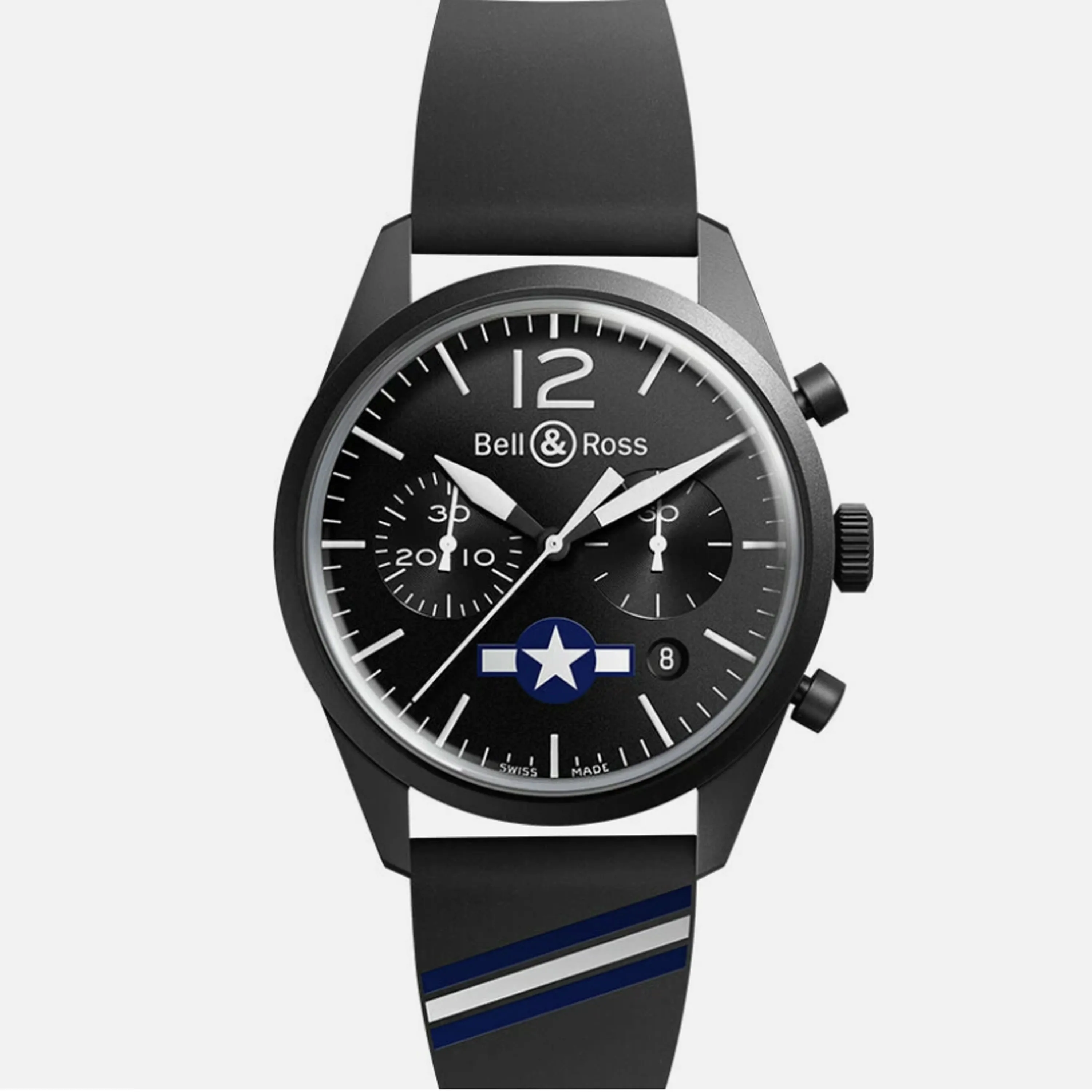 Bell & Ross Insignia B&P Black Dial On Rubber
