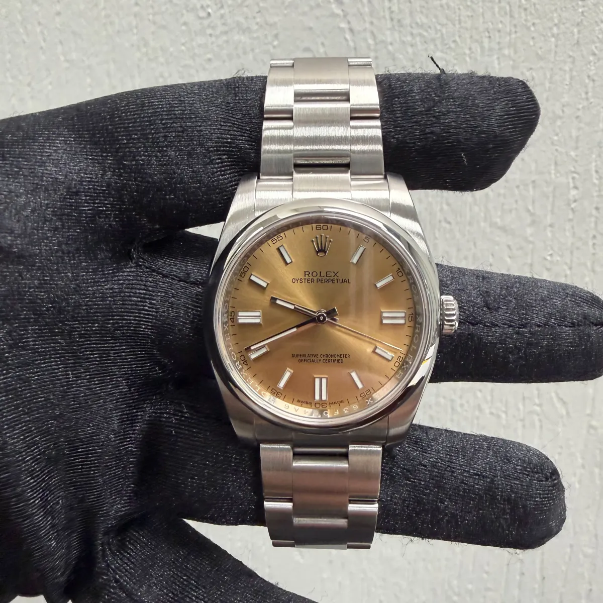 Rolex Oyster Perpetual White Grape Dial On Oyster