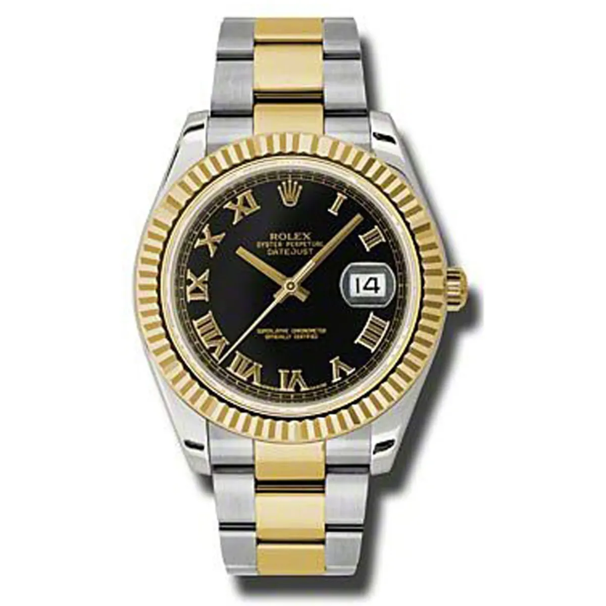 Rolex Datejust II Black Roman Dial on Oyster