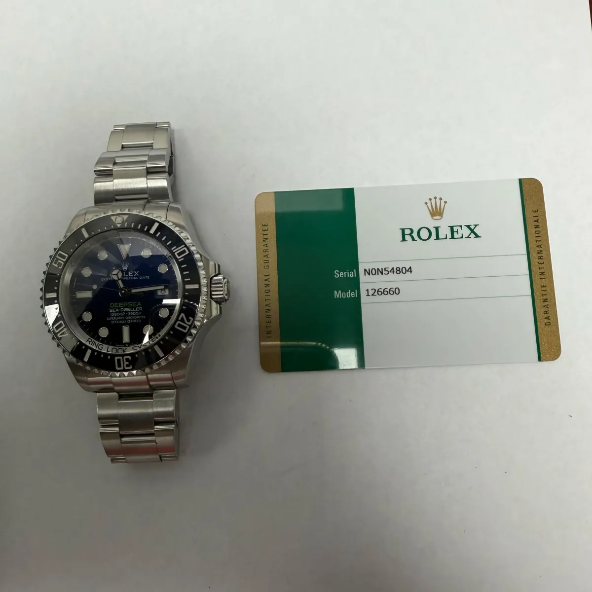 Rolex Sea-Dweller Deepsea Blue James Cameron Dial On Oyster Ref 126660 with New Style Card White 2019
