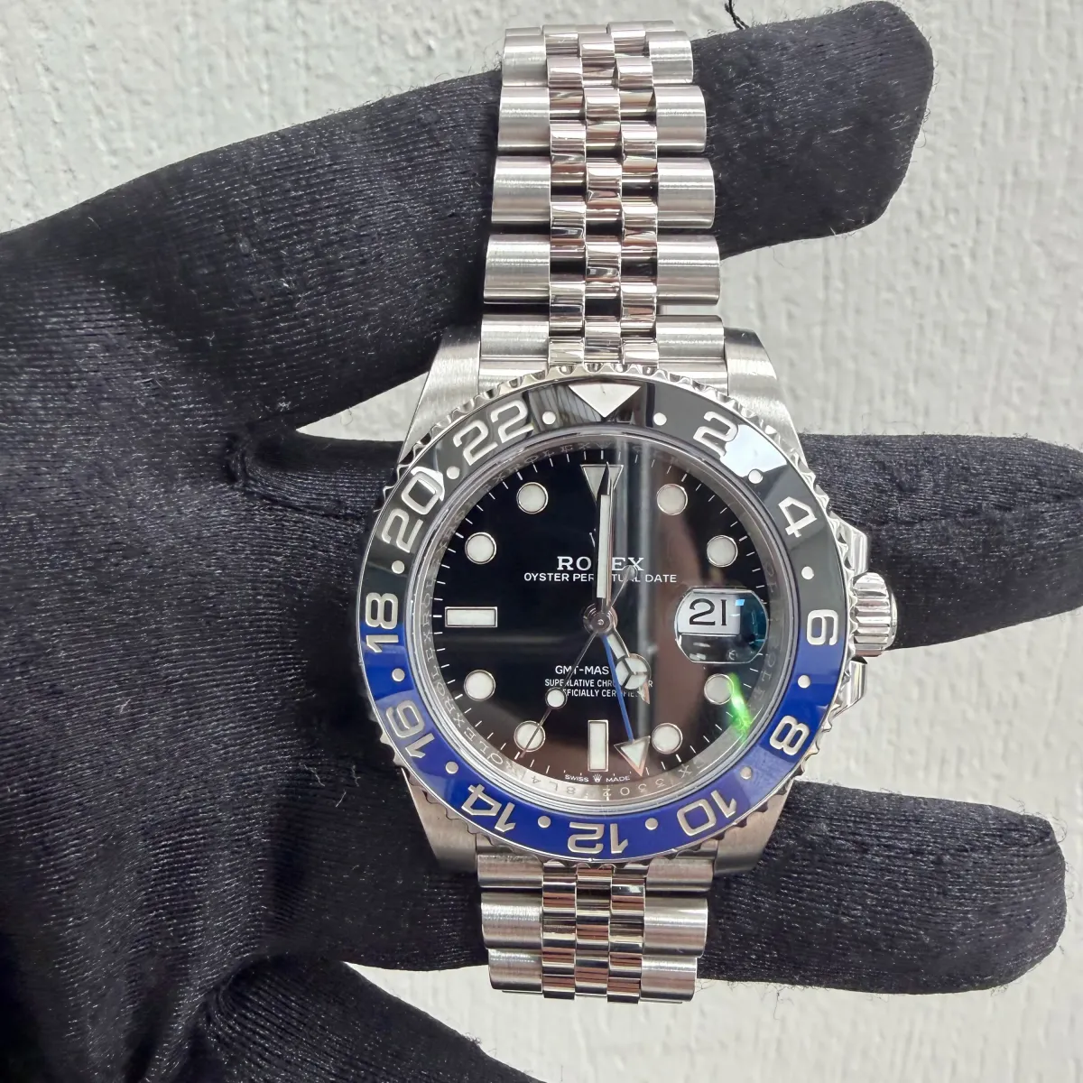 Rolex GMT-Master II Batgirl Black Dial On Jubilee