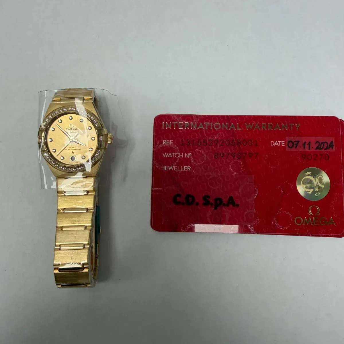 Omega Constellation Champagne Diamond Dial On Bracelet