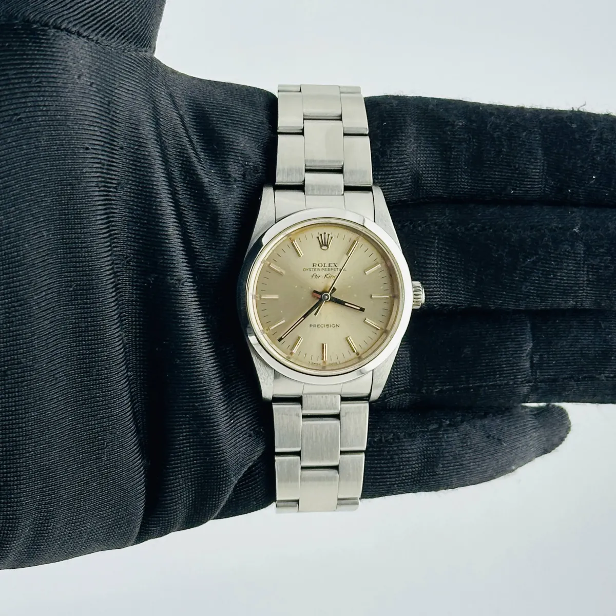 Rolex Air-King Silver Dial On Oyster