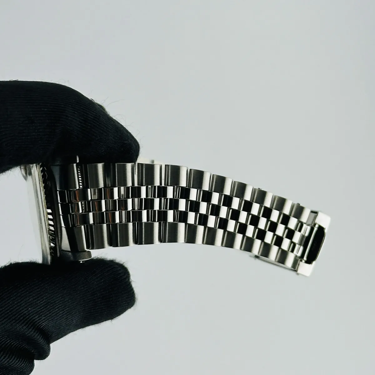 Rolex Datejust Silver Stick Dial on Jubilee