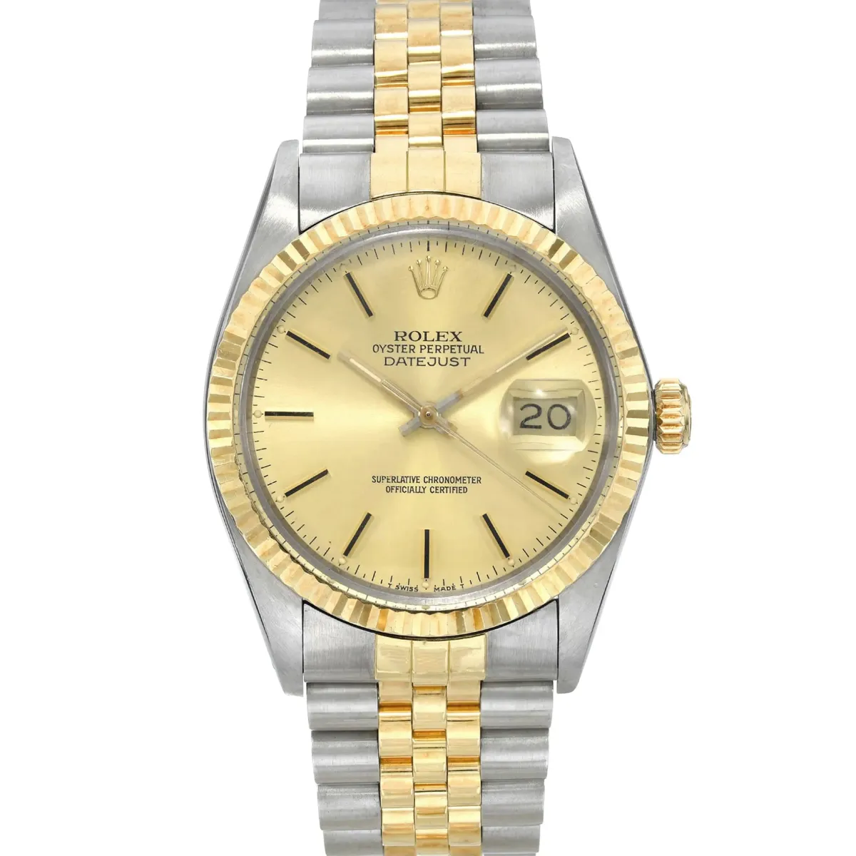 Rolex Datejust Gold Dial On Jubilee Ref 16233
