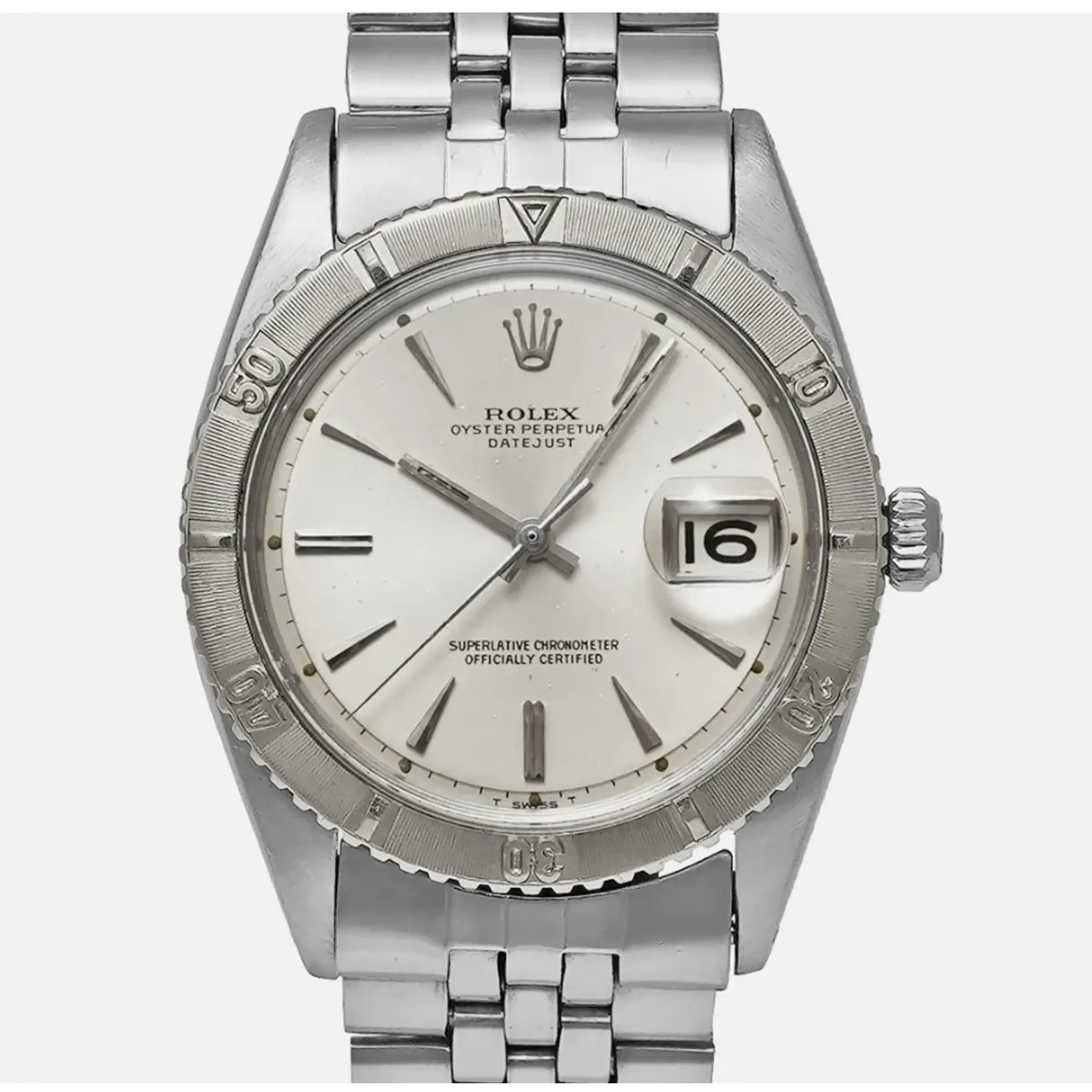 Rolex Datejust Thunderbird Silver Stick Dial On Jubilee