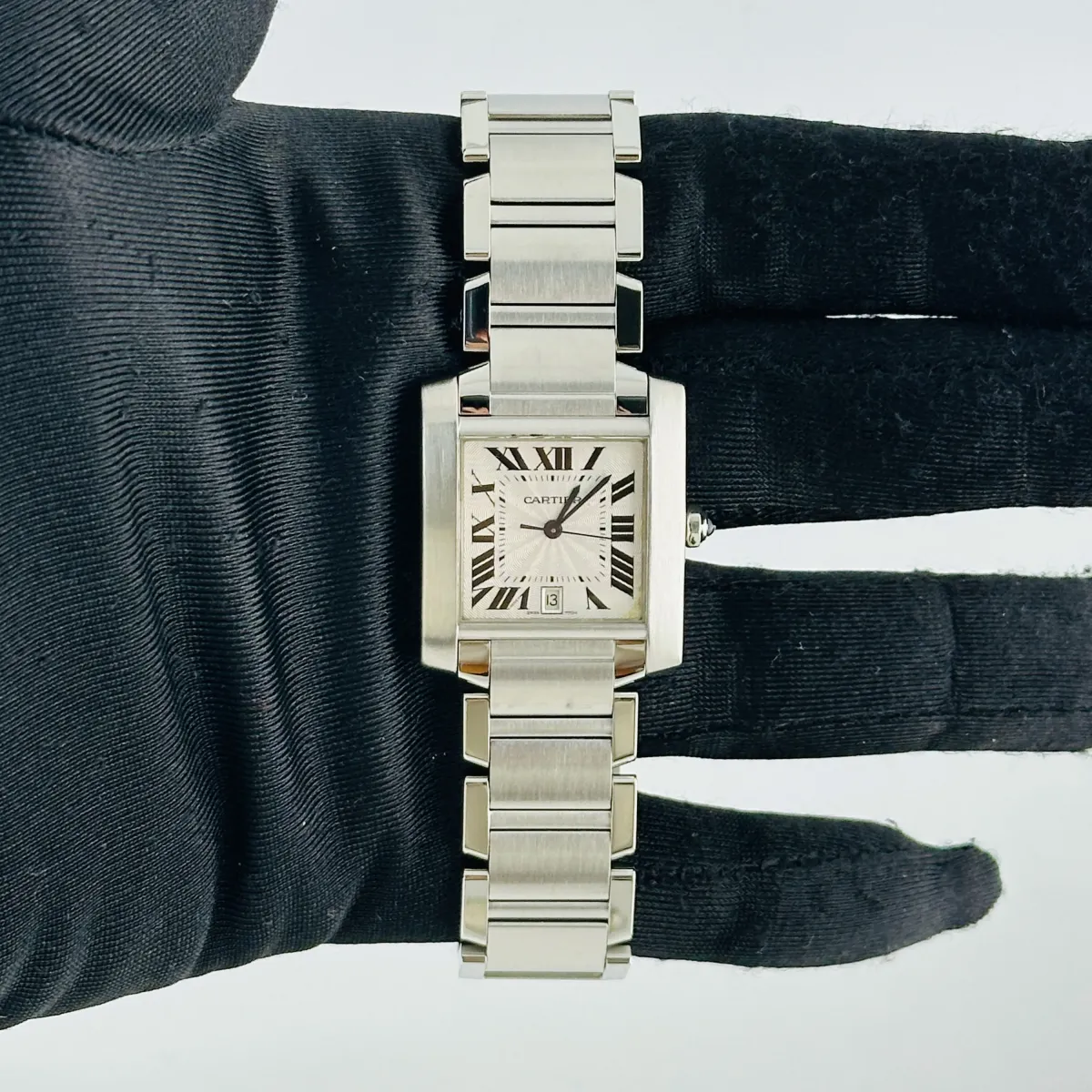Cartier Tank Francaise White Roman Dial