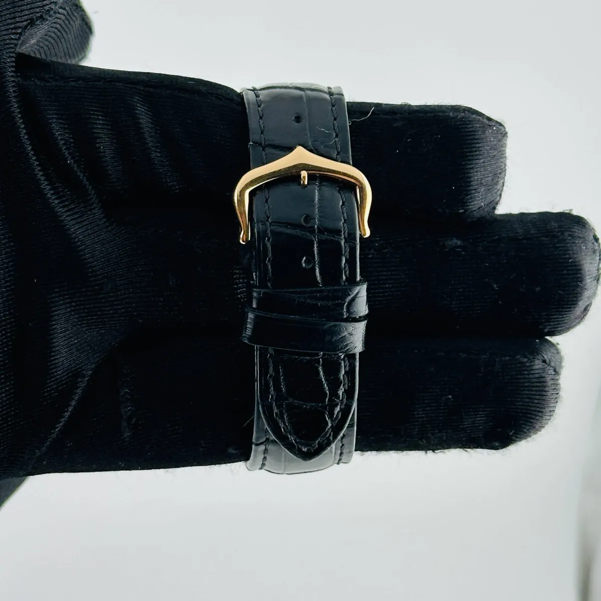 Cartier Ballon Bleu Silver Factory Diamond Dial On Leather