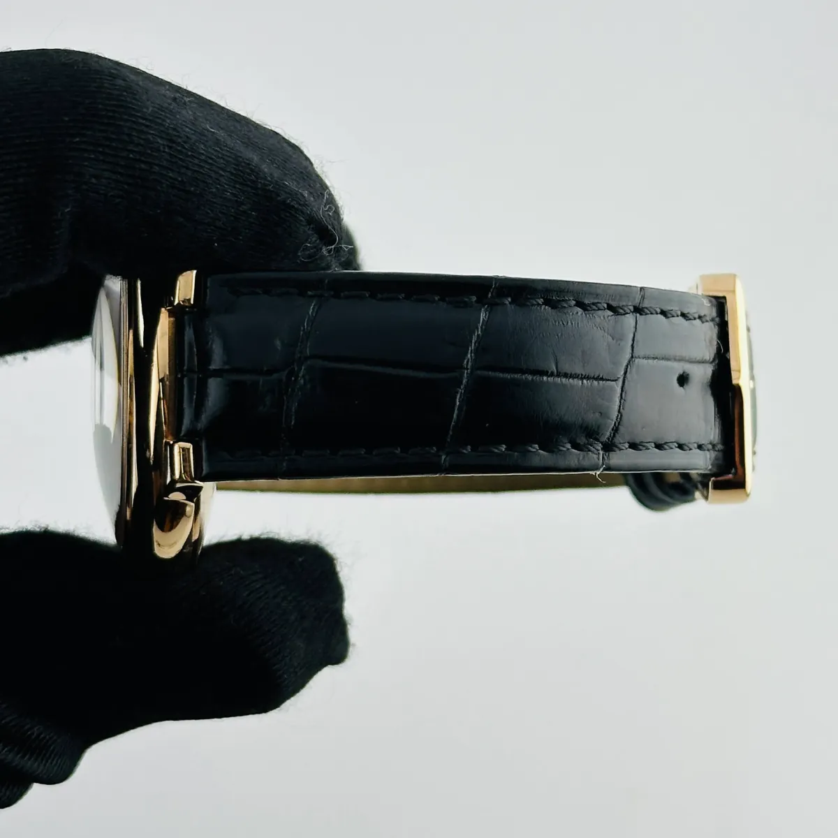 Cartier Ballon Bleu Silver Factory Diamond Dial On Leather