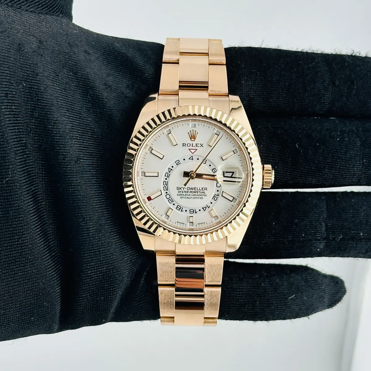 Rolex SkyDweller White Dial on Oyster Ref 326935 with New Style Card White 2019