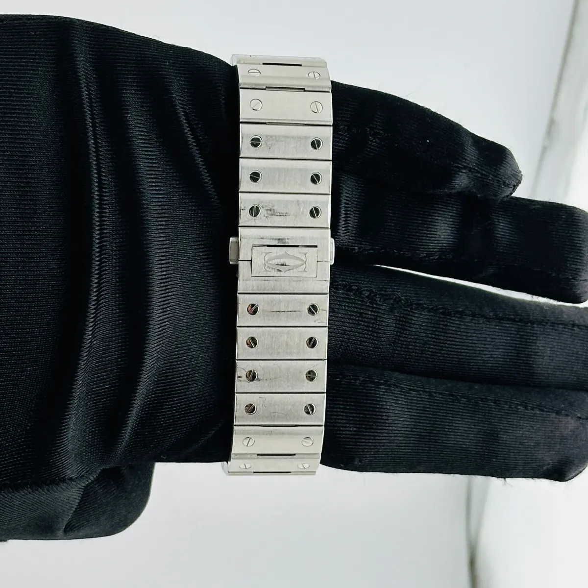 Cartier Santos Silver Roman Dial