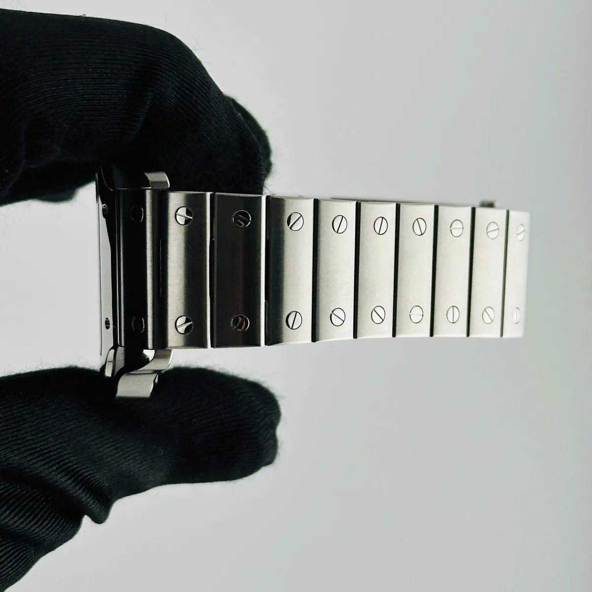 Cartier Santos Silver Roman Dial