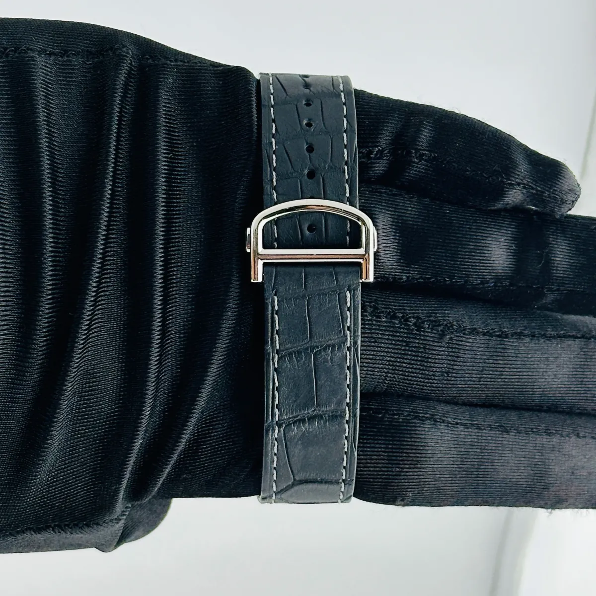 Cartier Santos XL Silver Roman Dial On Leather