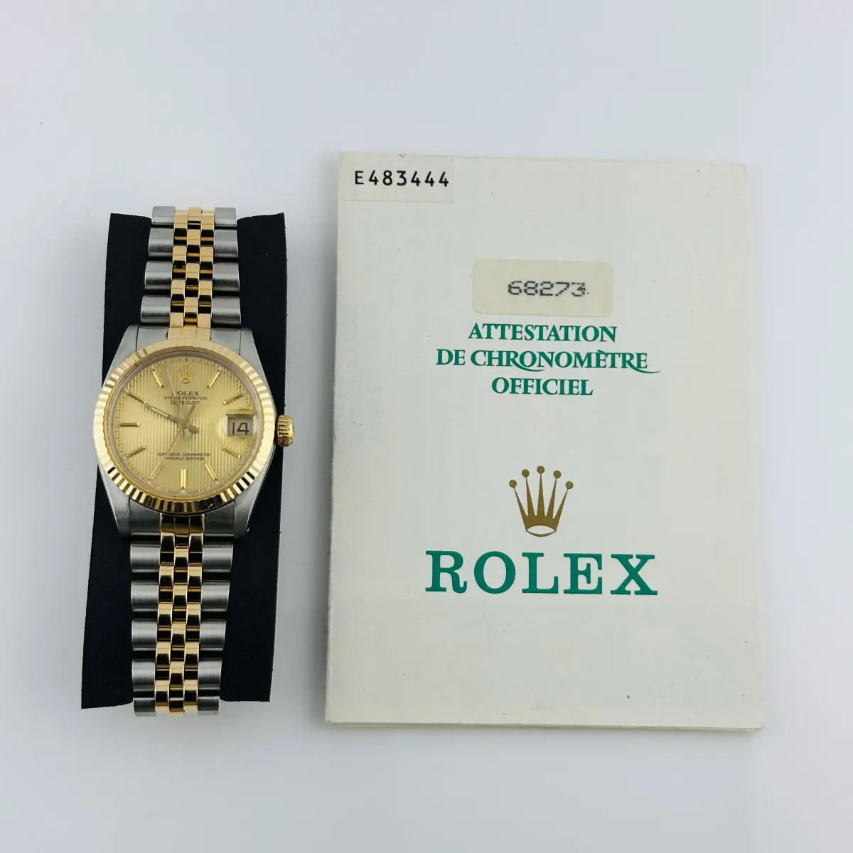 Rolex Datejust Champagne Tapestry Dial On Jubilee