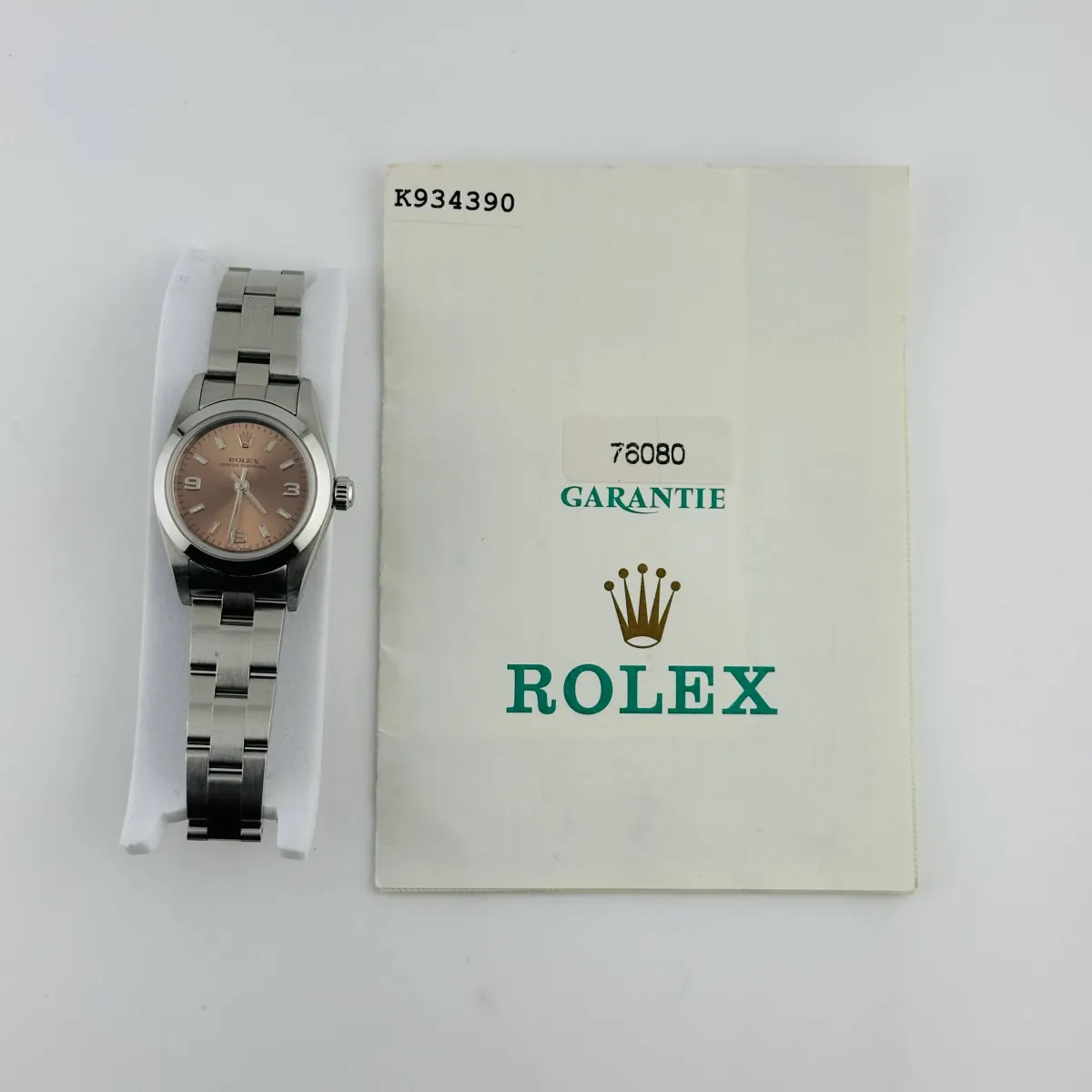 Rolex Oyster Perpetual Salmon Dial On Oyster Ref 76080