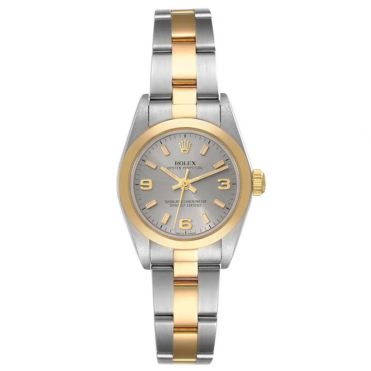 Rolex Oyster Perpetual Slate-Gold Marker Dial