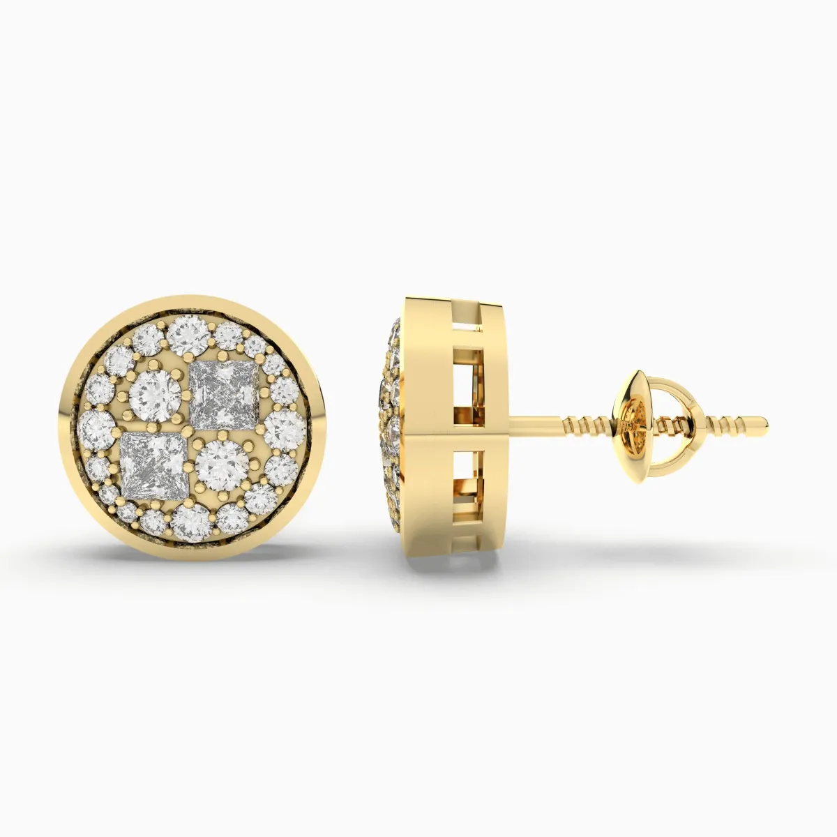 0.46 CT.T.W. Natural Diamond Stud Earrings For Women