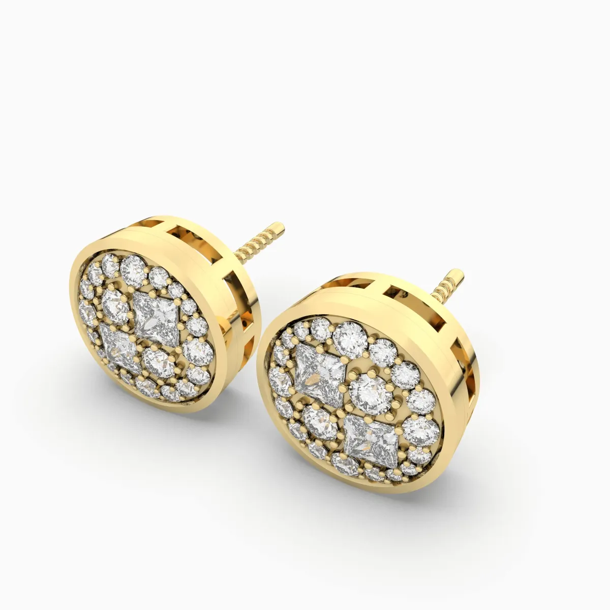 0.46 CT.T.W. Natural Diamond Stud Earrings For Women