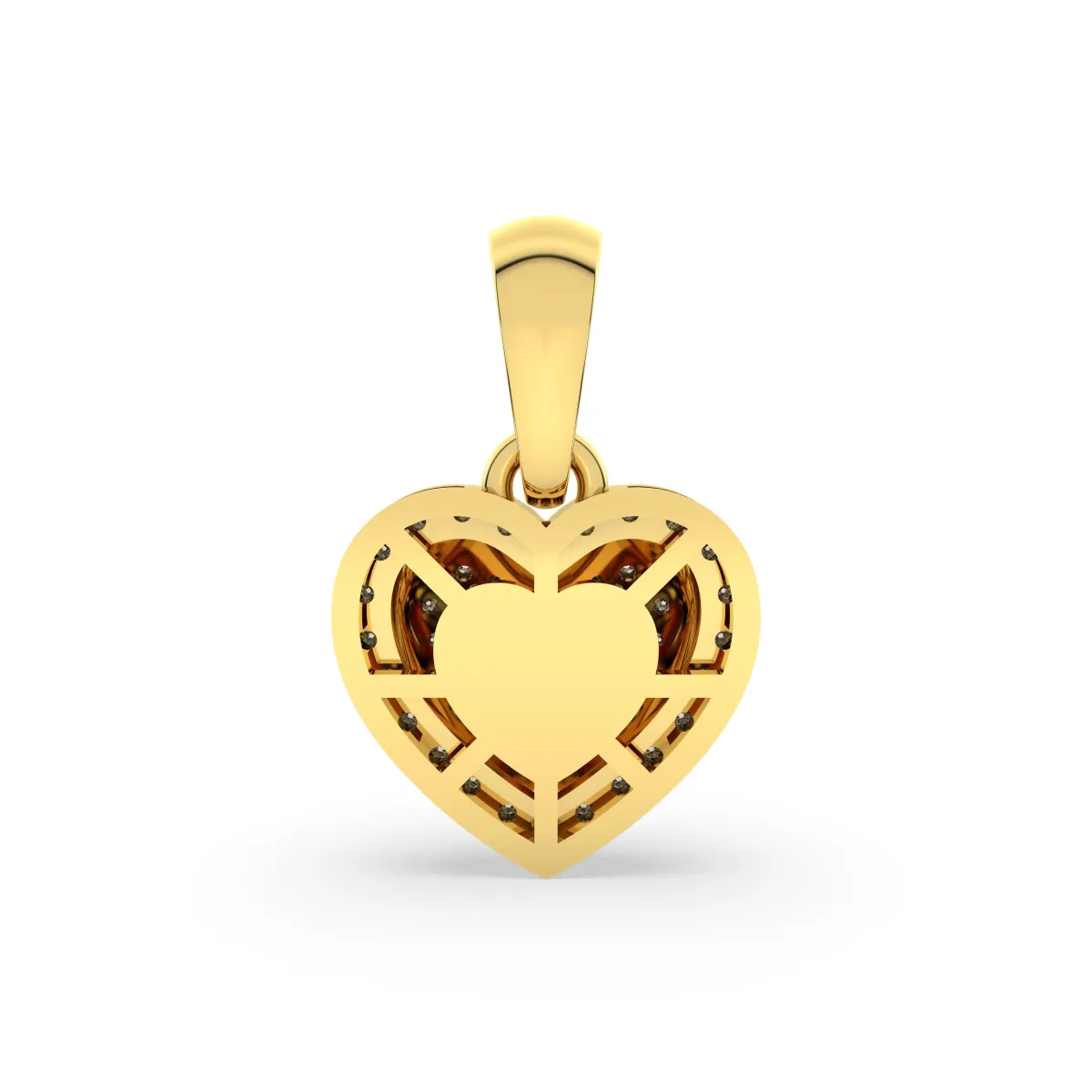 Mini Hearts Natural Diamond Pendant