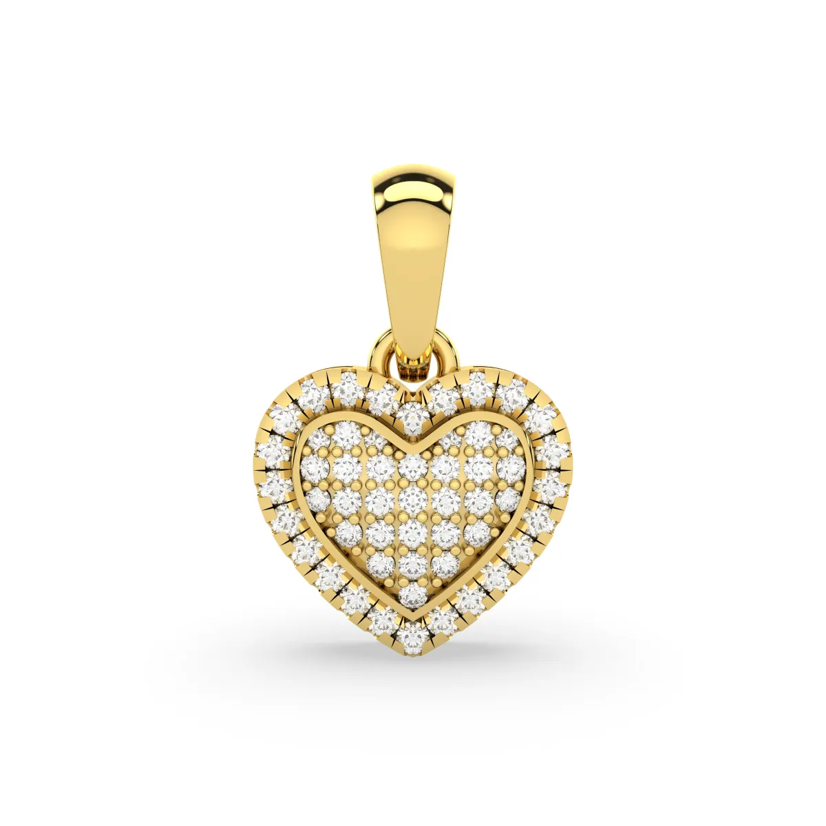 Mini Hearts Natural Diamond Pendant