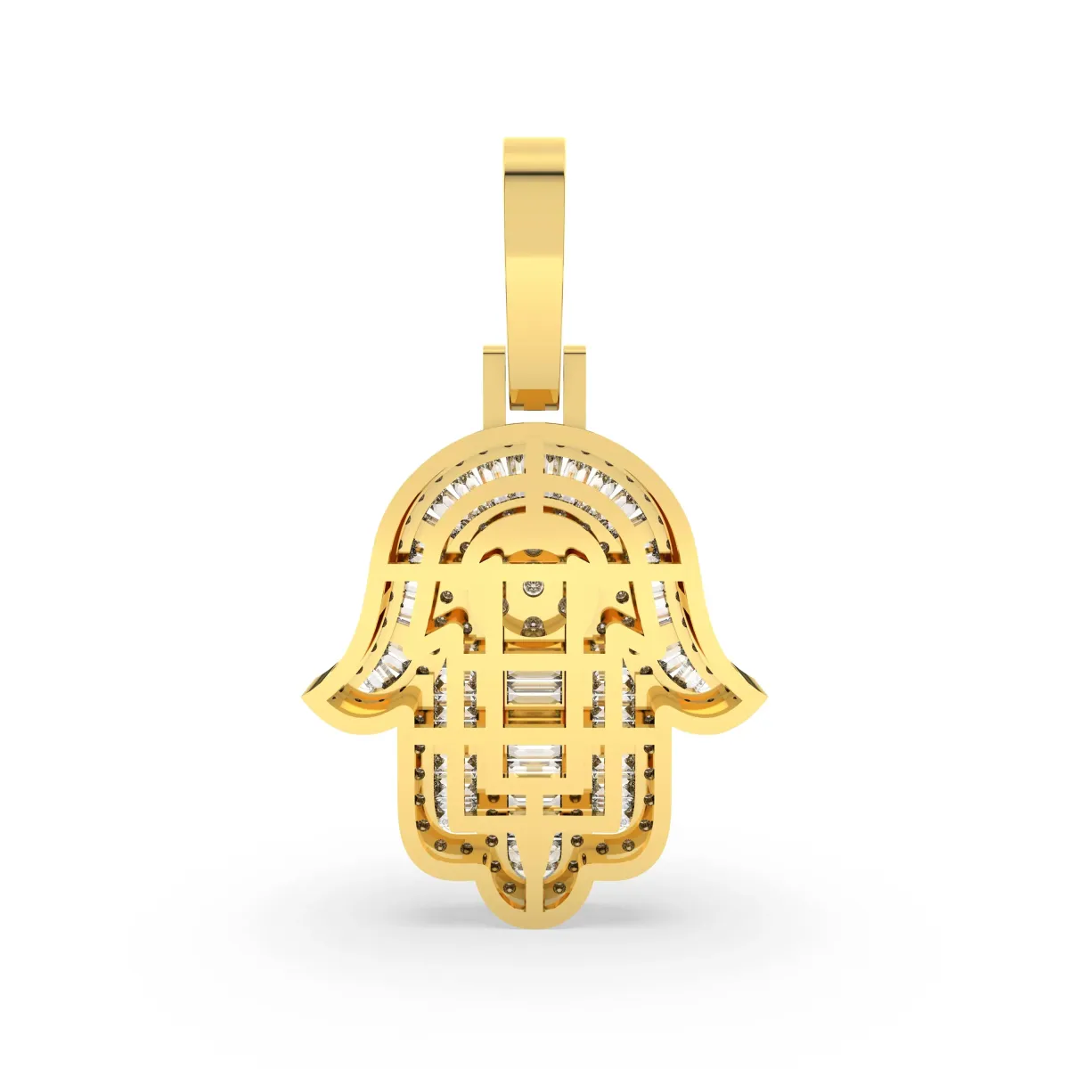 Hamsa Hand Natural Diamond Pendant
