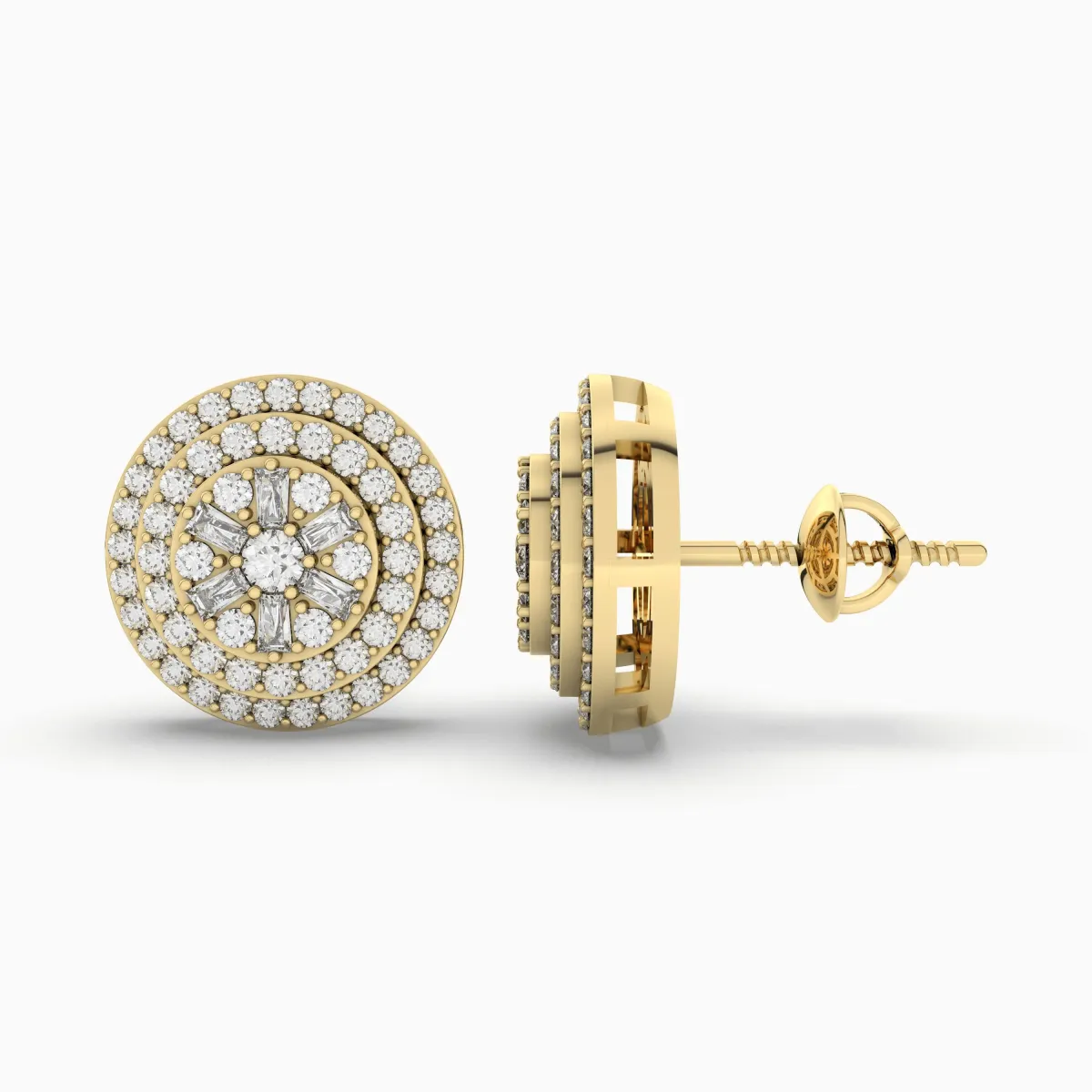 Classic Round Solitaire Stud Earrings