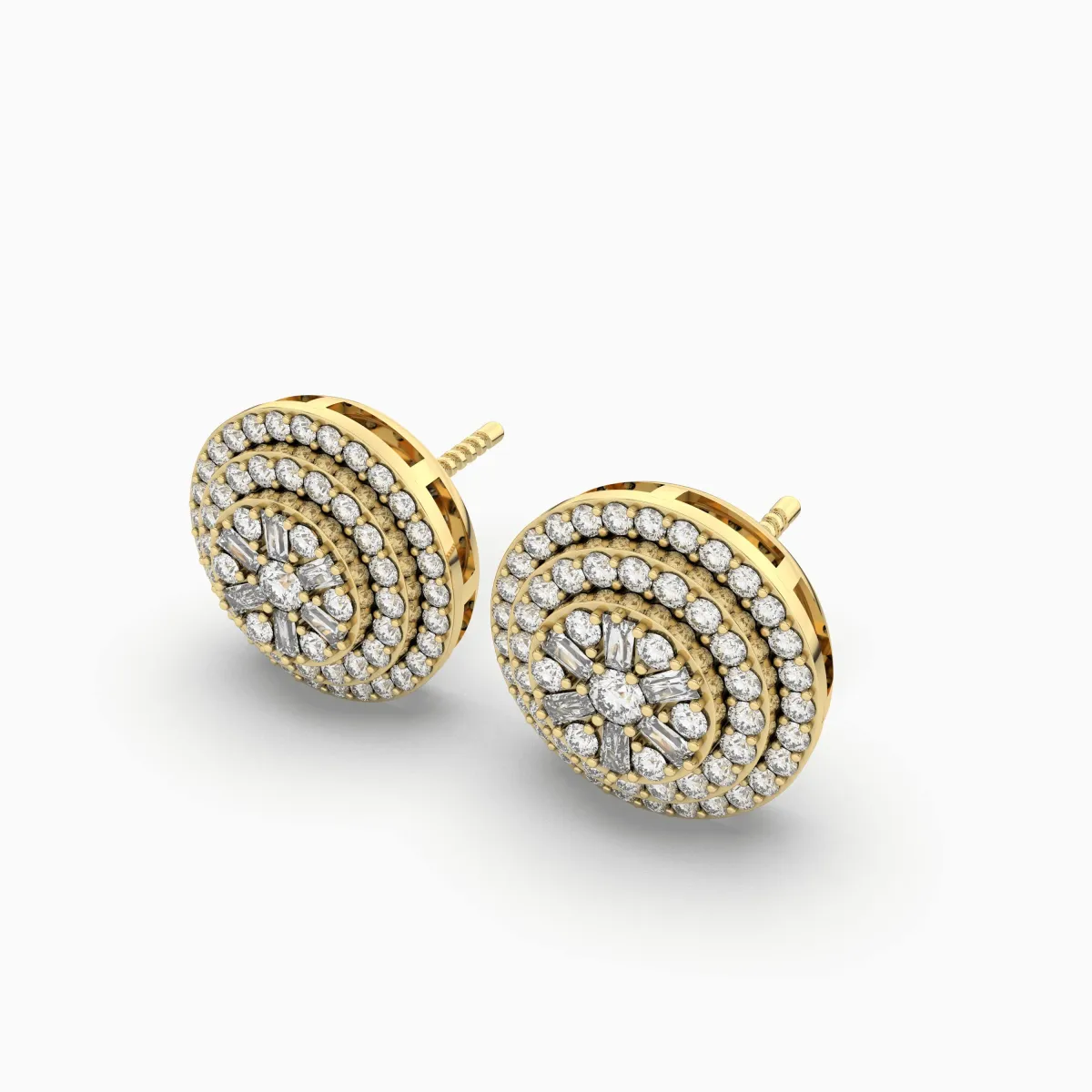 Classic Round Solitaire Stud Earrings
