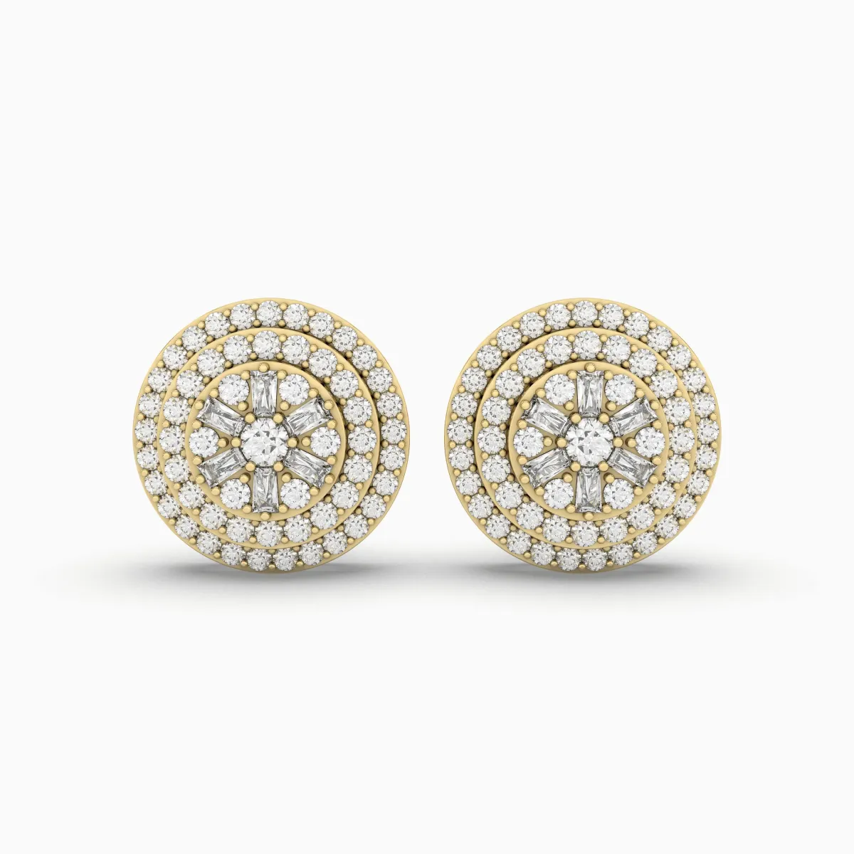 Classic Round Solitaire Stud Earrings