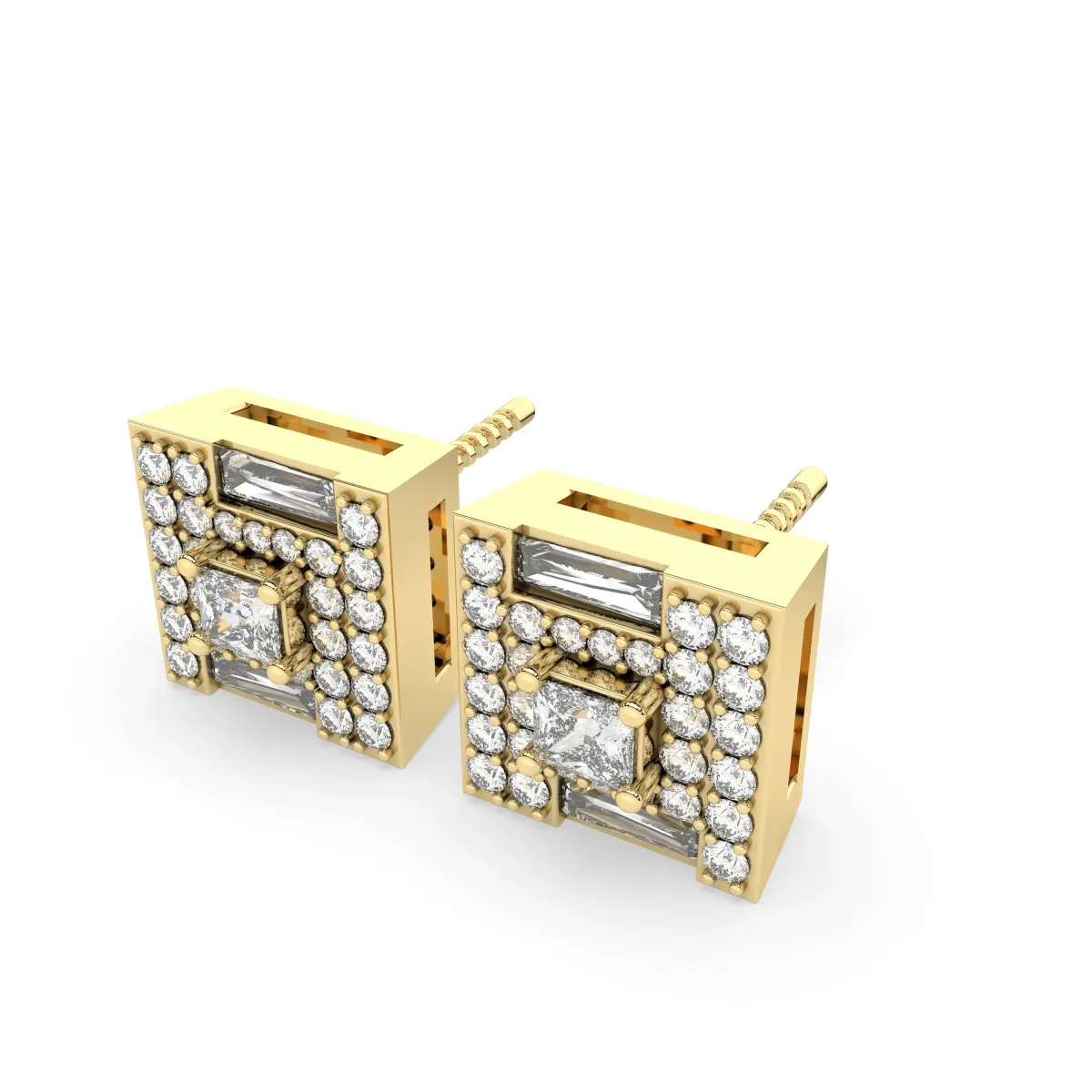 1.73 CT.T.W Natural Diamond Earrings