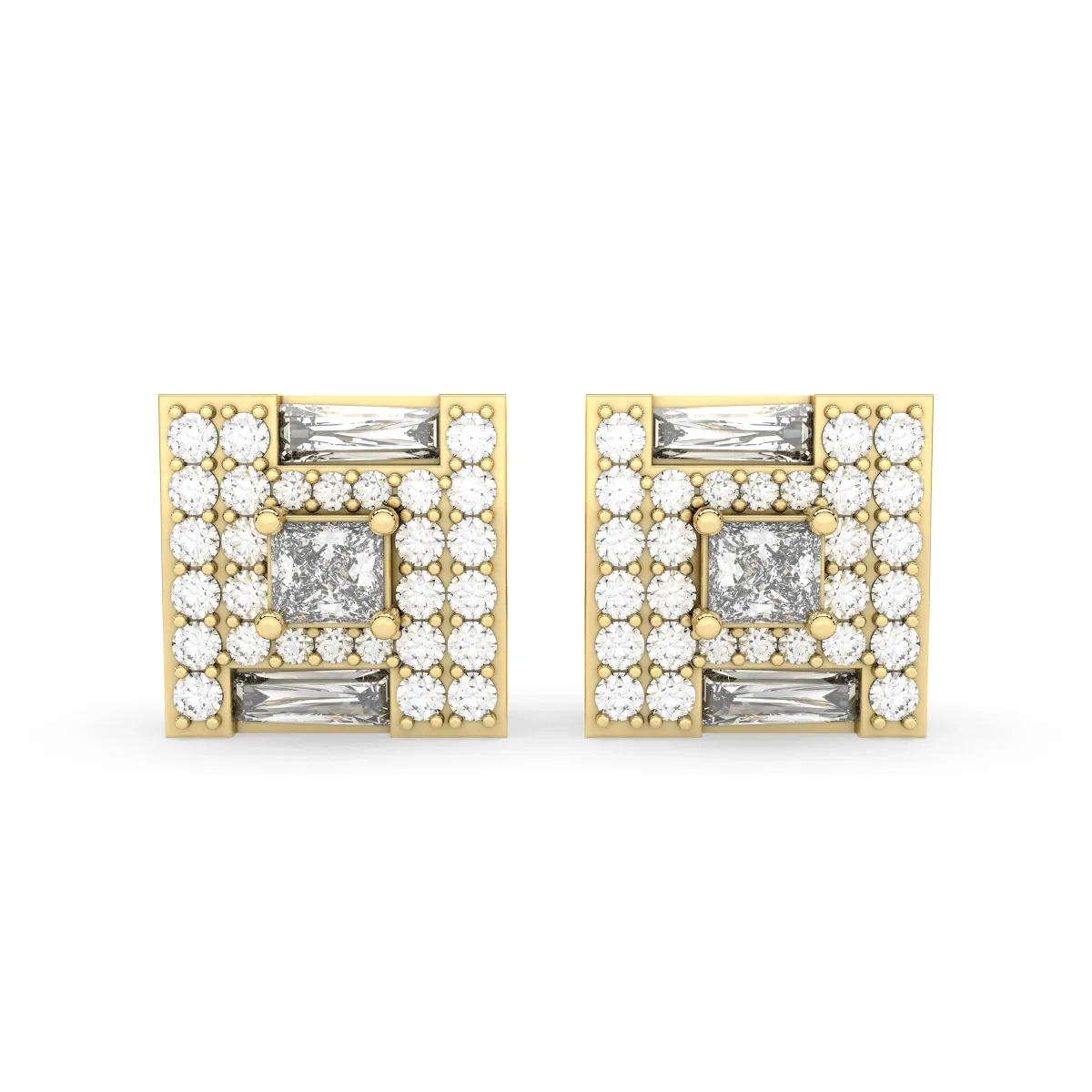 1.73 CT.T.W Natural Diamond Earrings