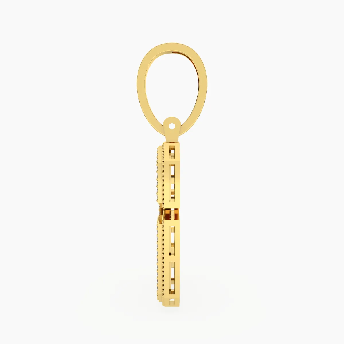 Beautifully Geometric Letter G Initial Lab Grown Diamond Pendant