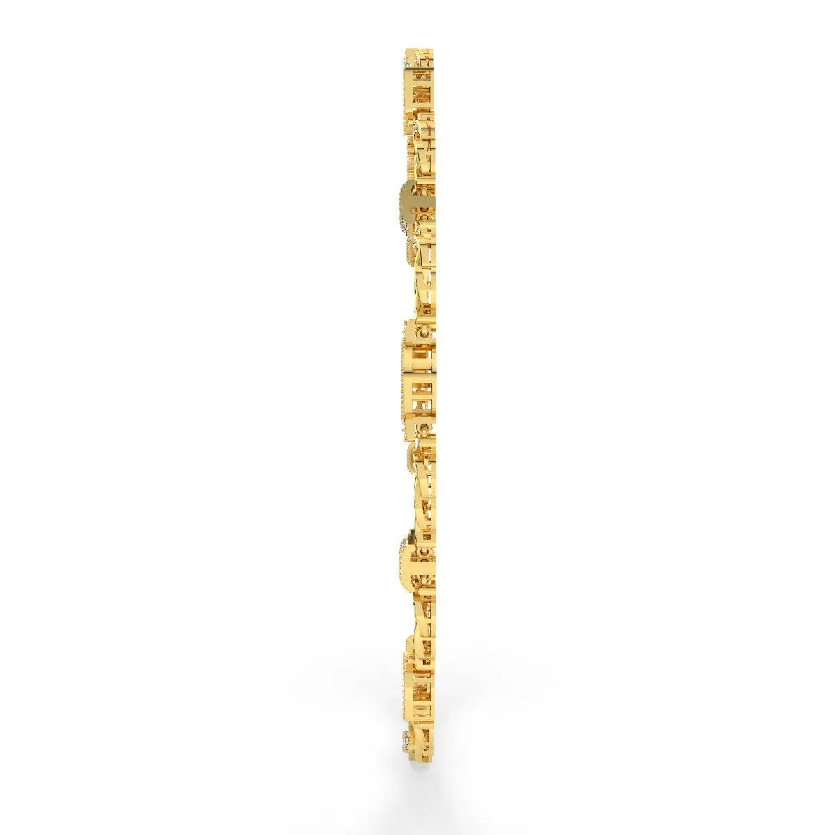 Bling Heart Cuban Link Necklace For Women