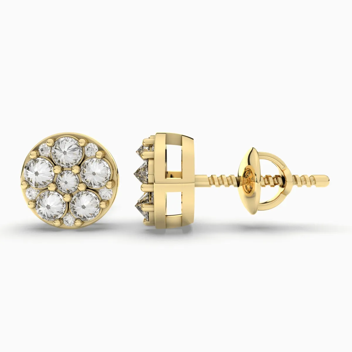 Round Solitaires Office Wear Earrings
