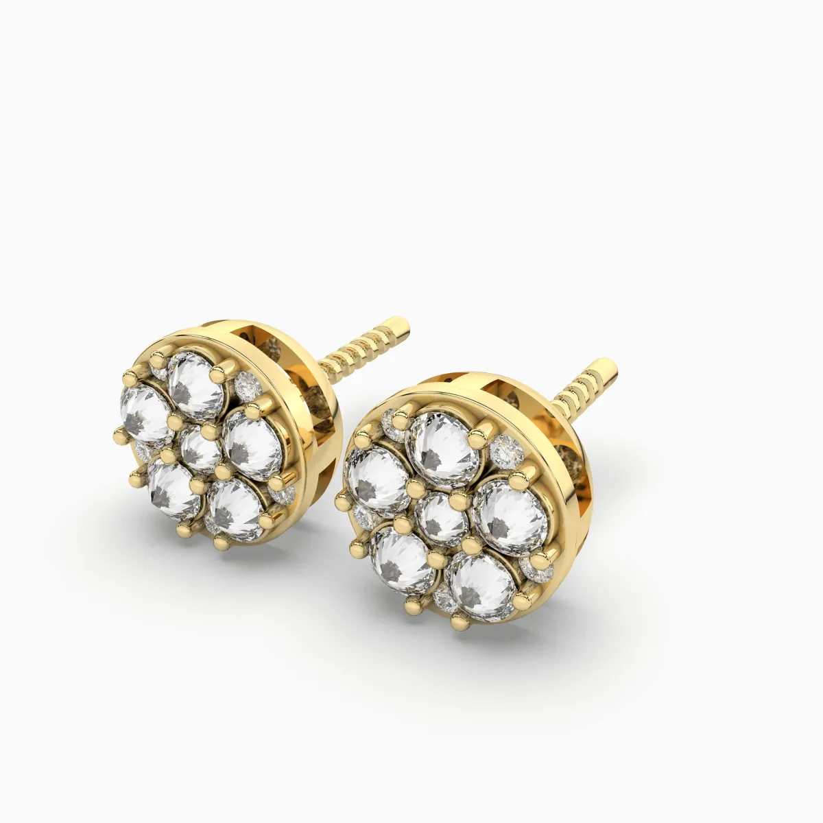 Round Solitaires Office Wear Earrings