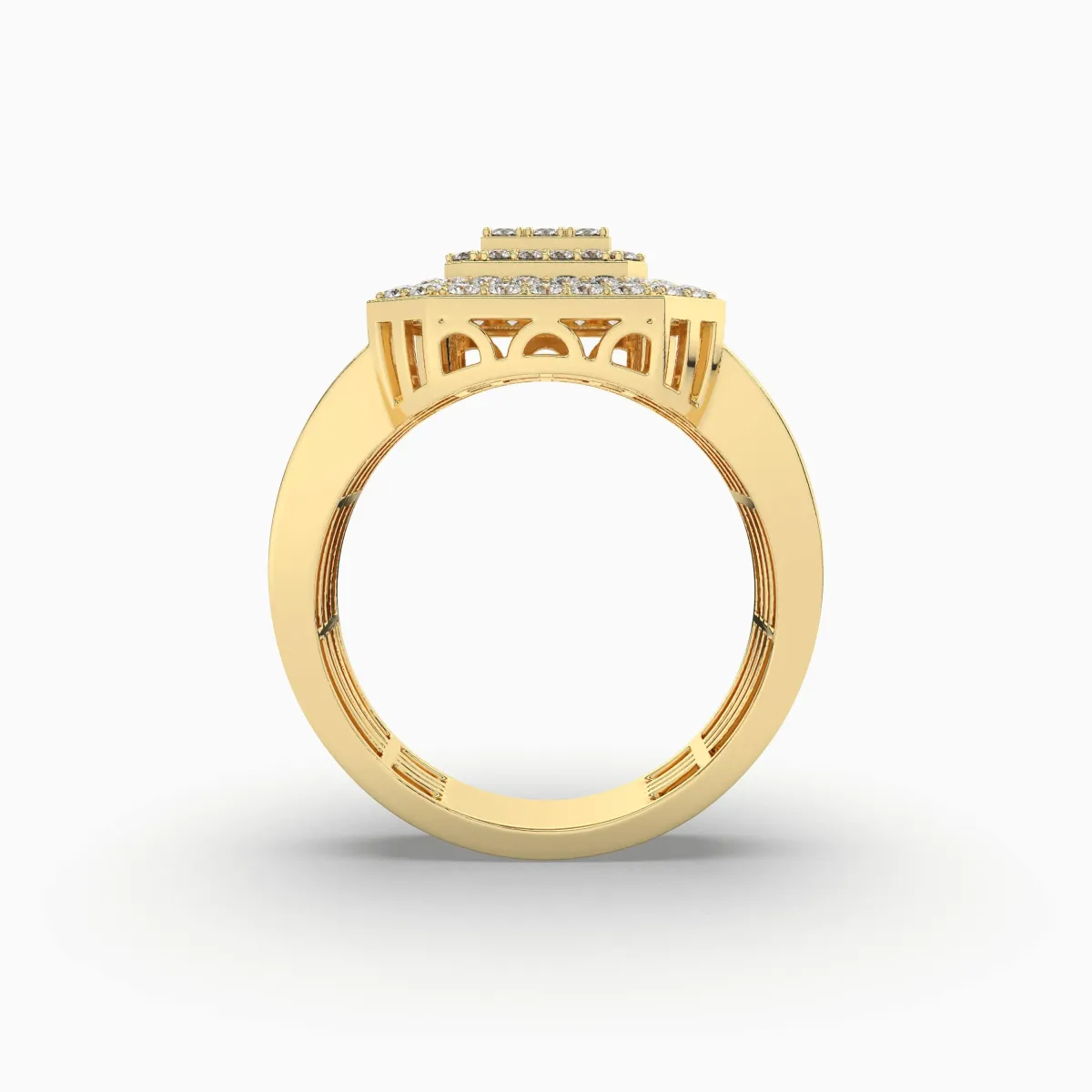 Natural Diamond Cluster Ring