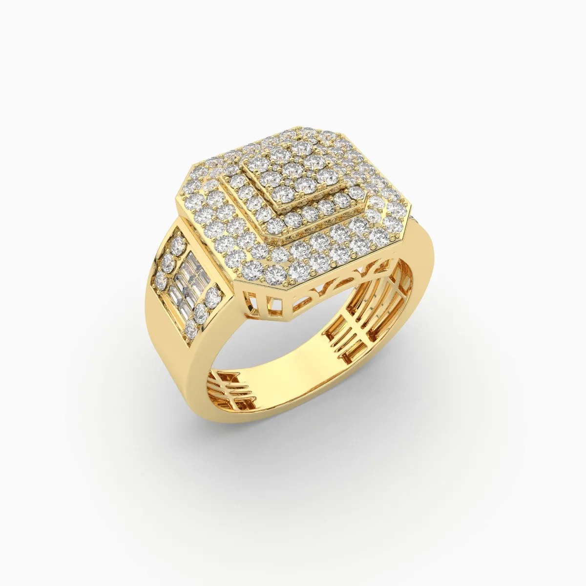 Natural Diamond Cluster Ring