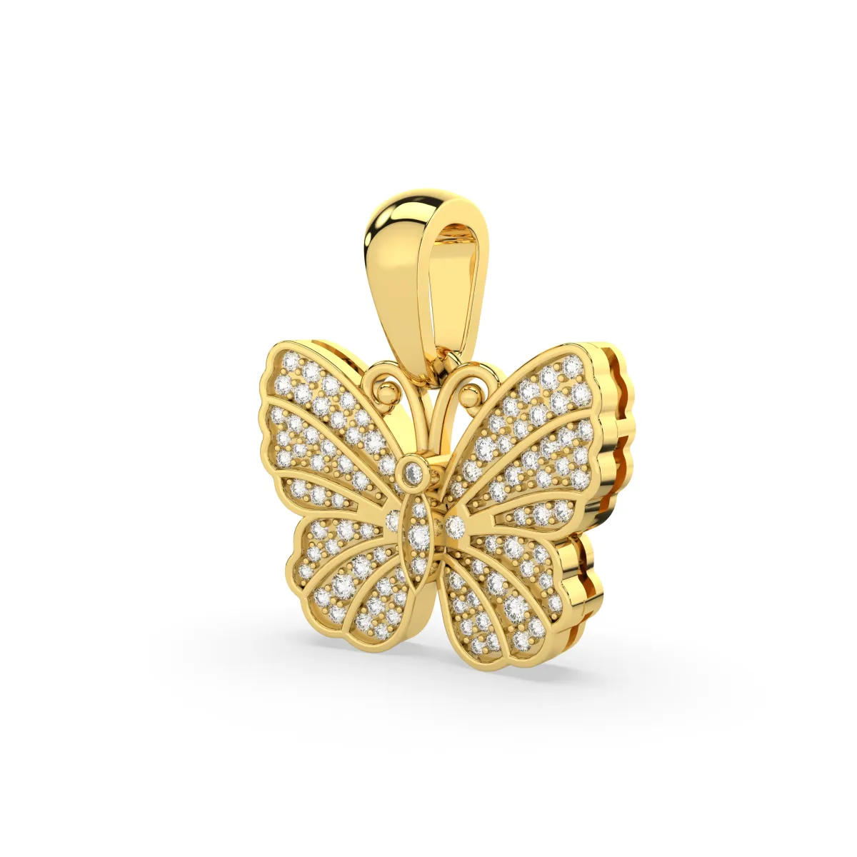 Crystal Butterfly Pendant For Women