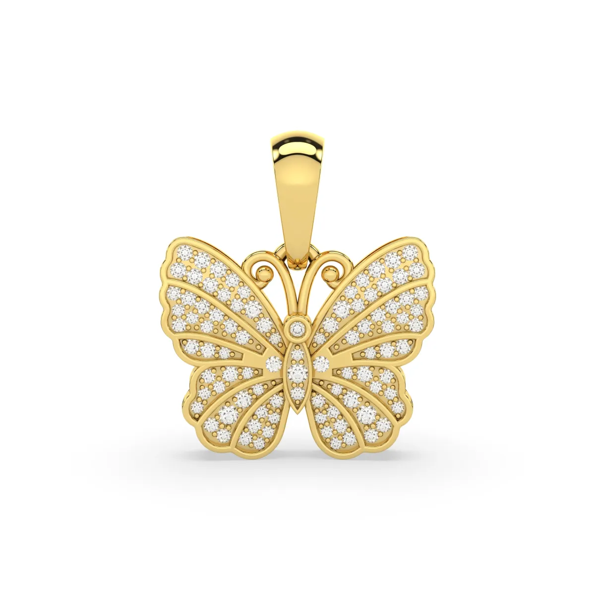 Crystal Butterfly Pendant For Women