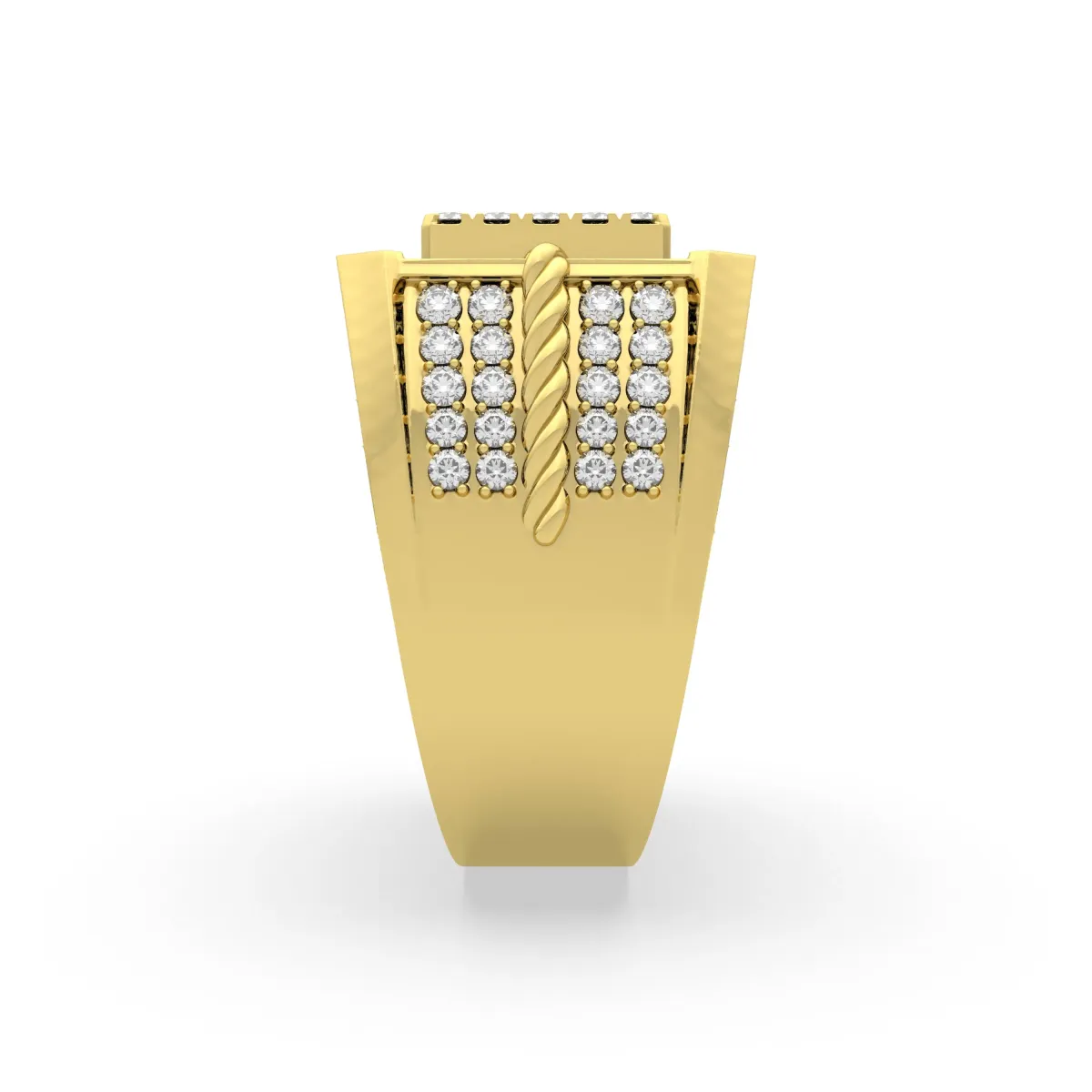 Gold Lab Grown Natural Diamond Wedding Band Ring