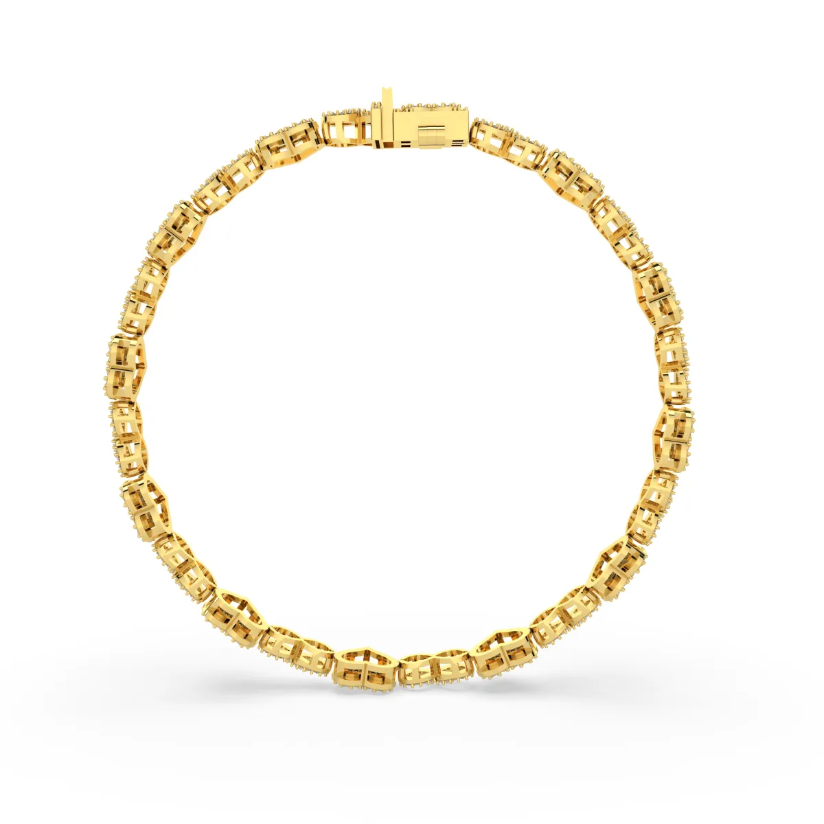 Women'S 1.45 CT Natural Diamond Heart Link Bracelet