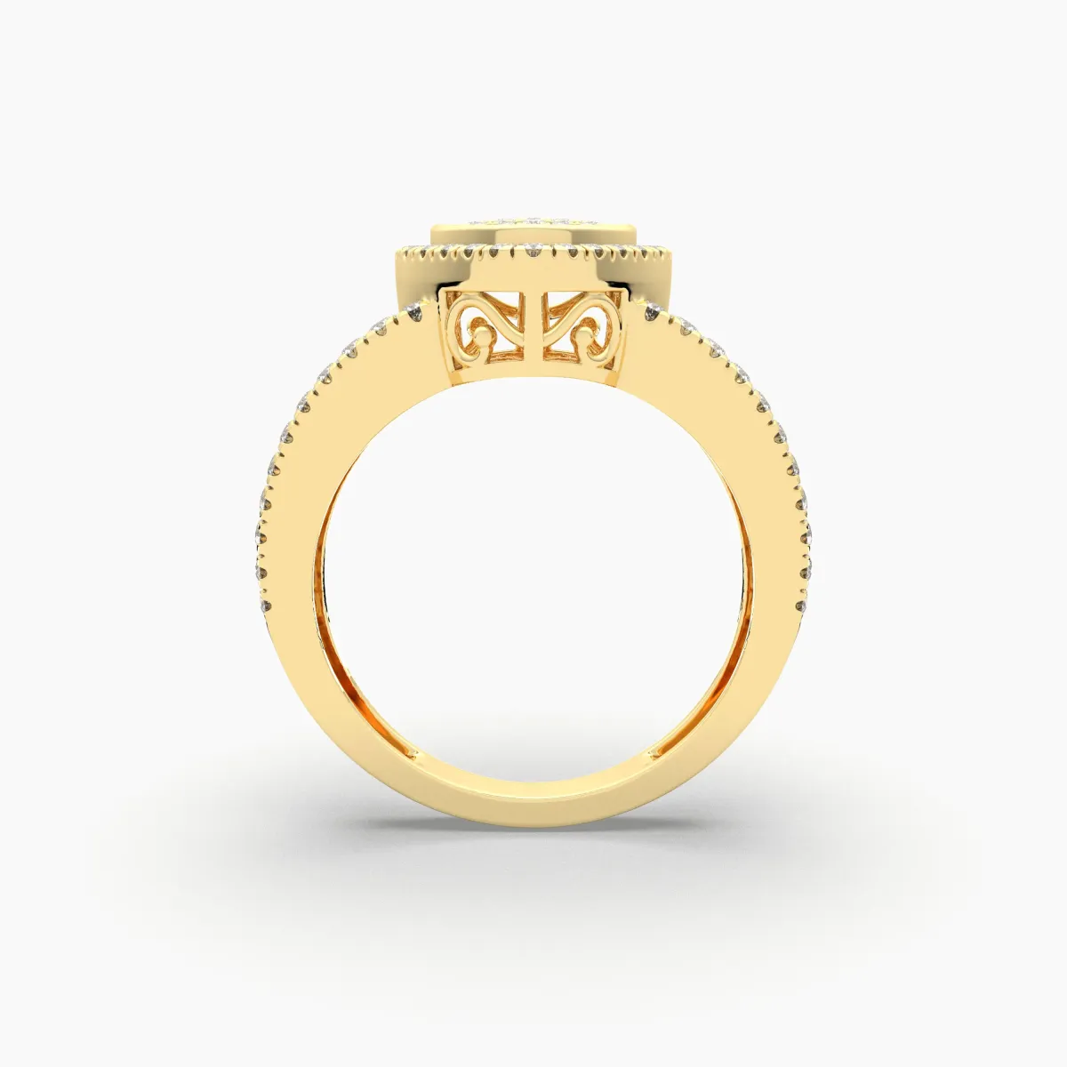Natural Diamond Heart Shape Promise Ring