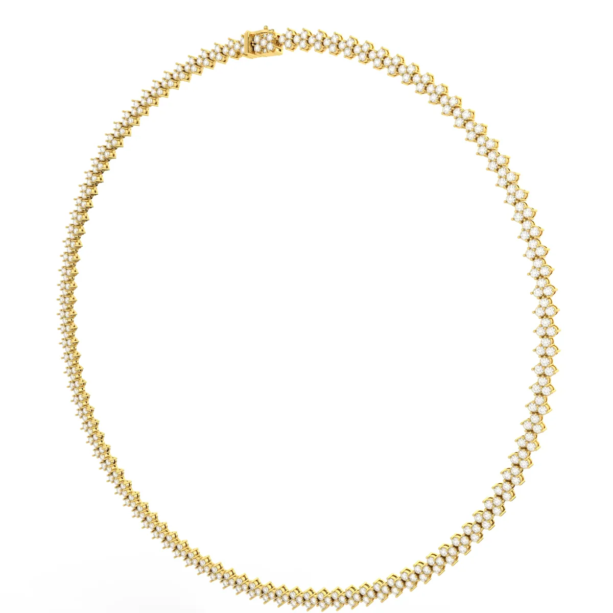 Featuring White Natural Diamonds Riviere Clique Necklace