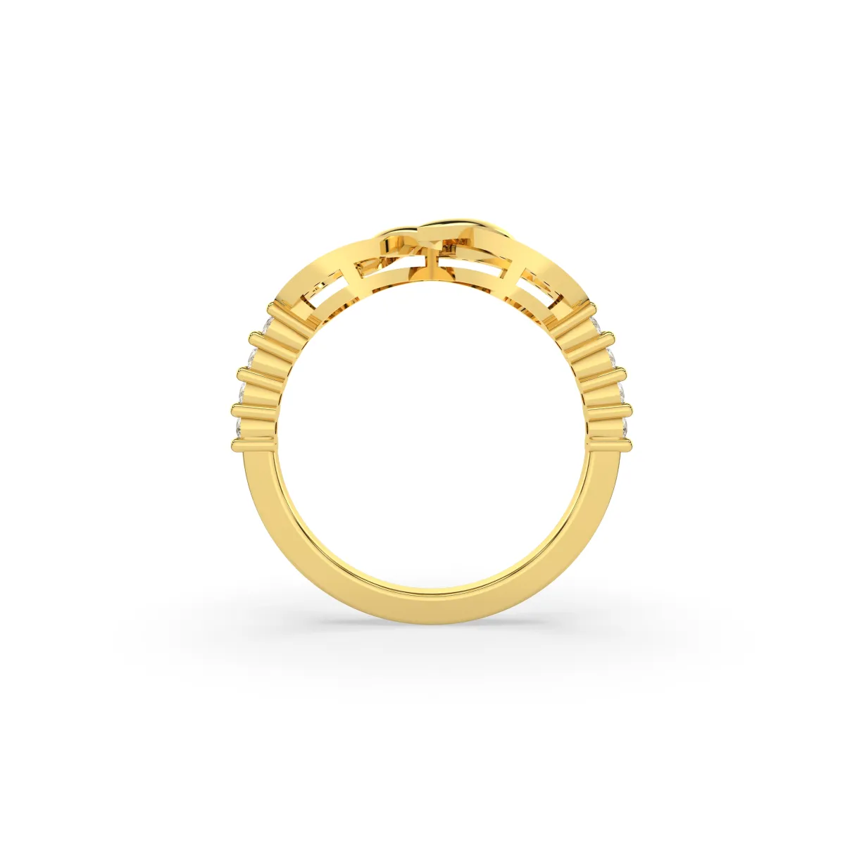 Infinity And Heart Natural Diamond Ring