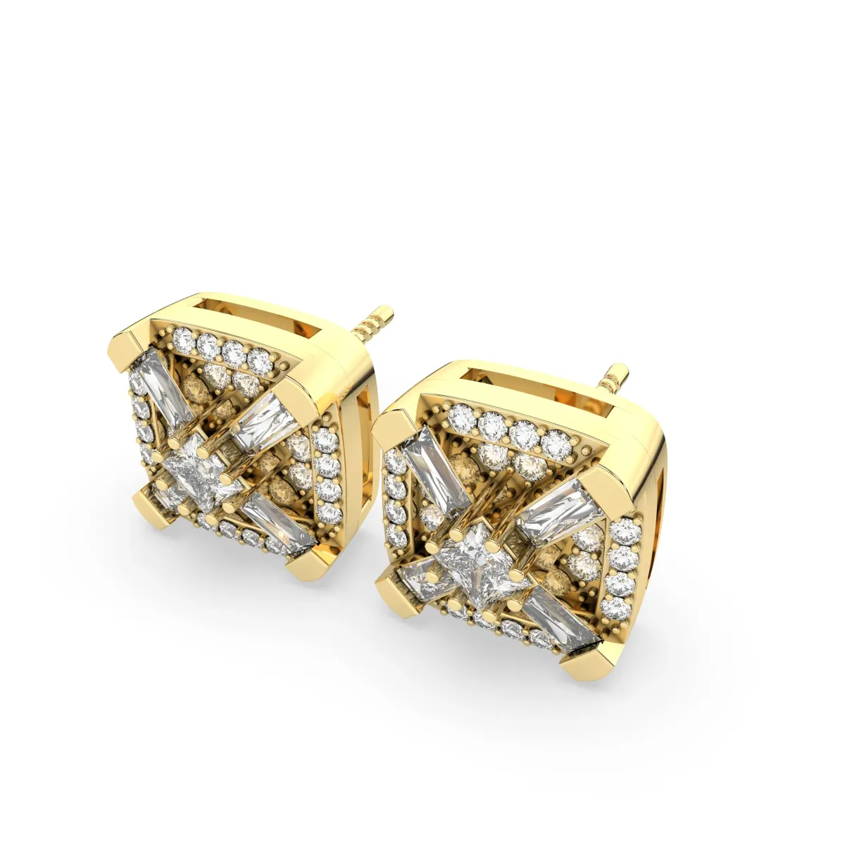 2.92 CT.T.W Natural Diamond Earrings