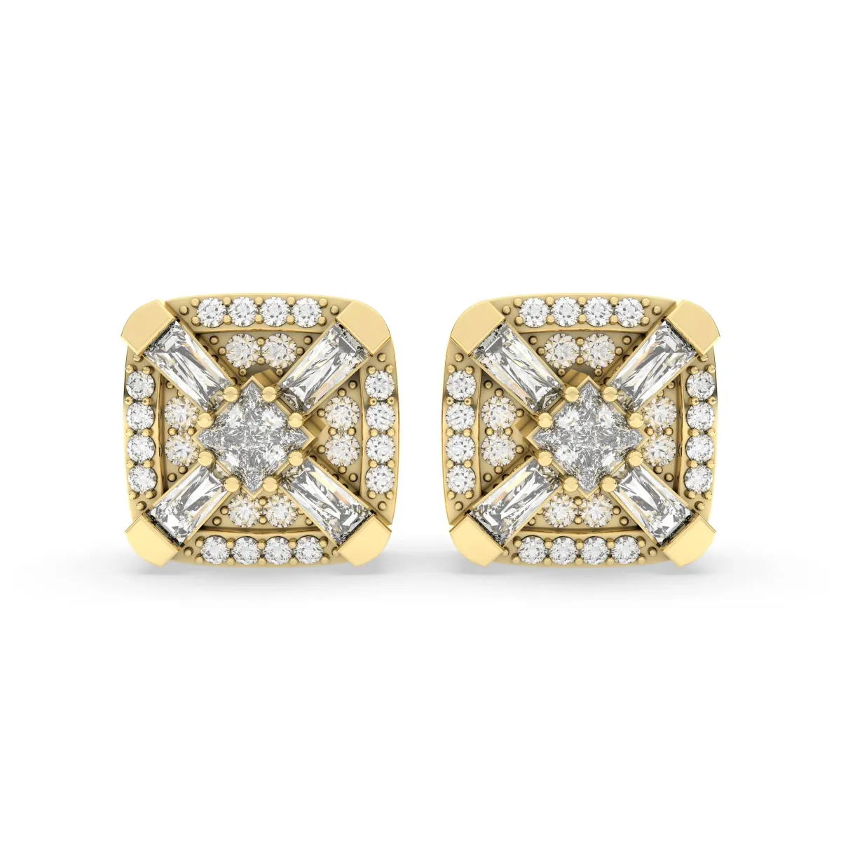 2.92 CT.T.W Natural Diamond Earrings